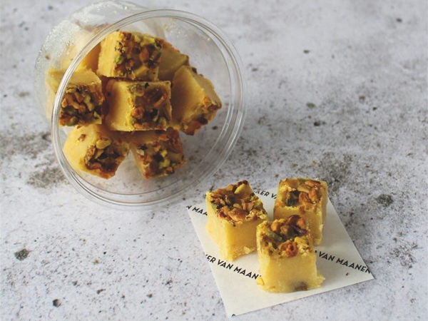 Boterkoek blokjes citroen-pistache